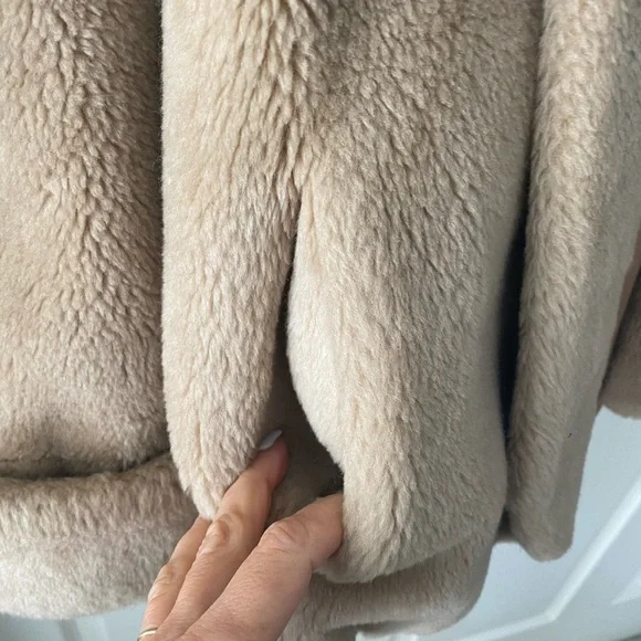 Betty Rose by Glenara Glenoit Vintage Faux Fur Tan Beige Coat Jacket S/M - Picture 9 of 13